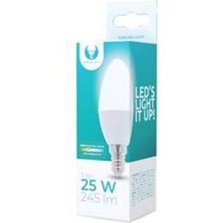 LED-lampe E14, C37, 3W, 230V, 4500K, Hvid neutral