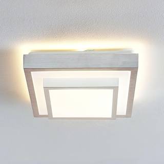 Lindby LED-loftlampe Mirco, 32 cm, kantet, aluminium