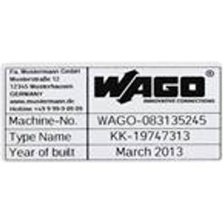 Wago Typeplade labels 44x99 silver