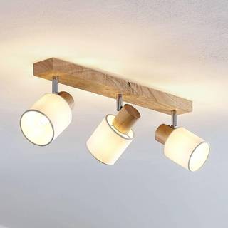 Lindby Wanessa loftspot, 47 cm, 3 lyskilder, hvid, træ, E14