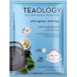 Teaology White Tea Peptide Mask Intensiv opstrammende og lysnende arkmaske 21 ml - 21 ml