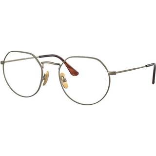 Ray - Ban Unisex Ray - Ban RX8165V 1222 Optiske stel Titanium Guld Transparent Geometrisk Normal