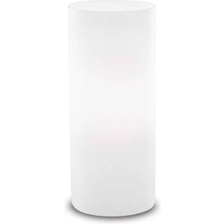 Edo bordlampe i hvid glas, højde 23 cm