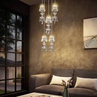 Lucande Yasanie LED-pendellampe, 5 lyskilder, rund
