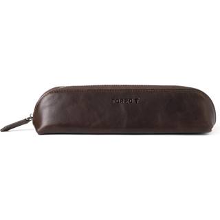 Leather Pencil Case - Dark Brown