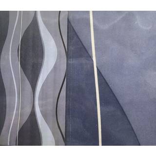 Badeforhæng 180x200 cm mønster blå