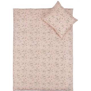 Junior sengetøj 100x140 cm - Disney Bambi sengesæt med blomster - 2 i 1 design - 100% bomuld