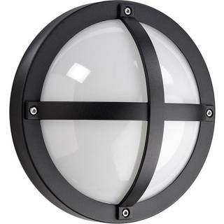 SG Armaturen Solo 1100 LED væglampe med skumringsrelæ, Ø27 cm, IP65, sort
