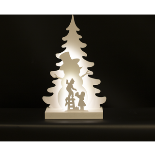 NORDIC WINTER 3D LED julesilhuet med snemand motiv