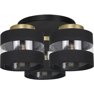 Loftlampe Hara i sort/guld, 3 lyskilder