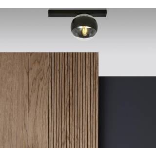 Loftlampe Linear, sort/klar, 1 lyskilde
