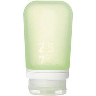 Humangear gotoob (medium) | Genopfyldelig silikone rejseflaske | Låsning af låg | Madsikkert materiale | Grønt medium (2,5 fl.