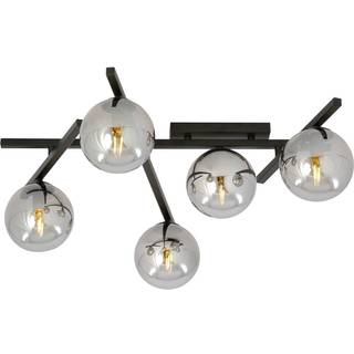 Loftlampe Smart, sort/grafit, 5 lyskilder