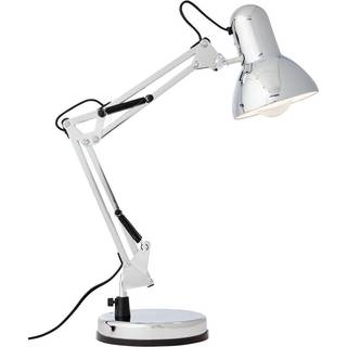 Skrivebordslampe Henry, krom, højde 50 cm, justerbar