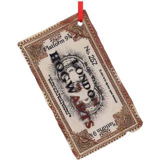 Nemesis nu officielt licenseret Harry Potter Hogwarts Express Ticket H?ngende ornament 9,5 cm creme