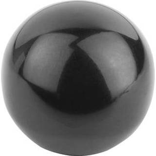 Kuglegreb glat model DIN319 , D1: 32, D: M10, Model: C gevind, DuroPlast, Sort - indv gev