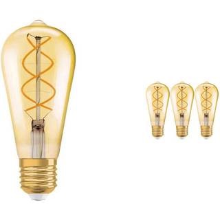 Fordelspakke 4x Ledvance Vintage 1906 LED E27 Pære guld 4W 300lm - 820 ekstra varm hvid | erstatter 25W