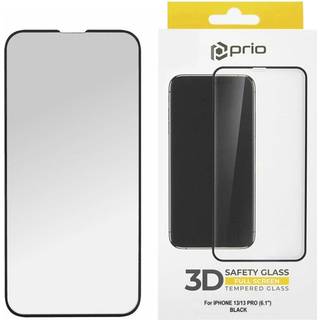 Prio 3D iPhone 13/13 Pro/14 Hærdet Glas - 9H, 0.33mm - Sort