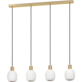 EGLO MANZANARES langbordspendel, L97 cm, 4 x E27, børstet messing