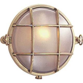 Skotlampe Foresti, Ø150 mm, 12 / 24 / 220 V, messing, med mat glas