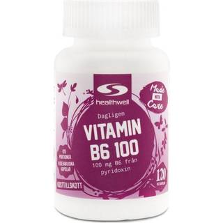 Healthwell B6-Vitamin 100, 120 kapsler
