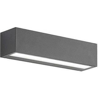 Lucande LED-væglampe Lengo, 25 cm, antracit, down, 3000K