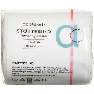 Apotekets Støttebind Elastisk 8 cm x 5 m Medicinsk udstyr 1 stk