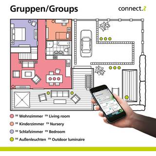 EGLO connect.z SIMOLARIS-Z LED bordlampe, H51,5 cm, RGBTW, sort