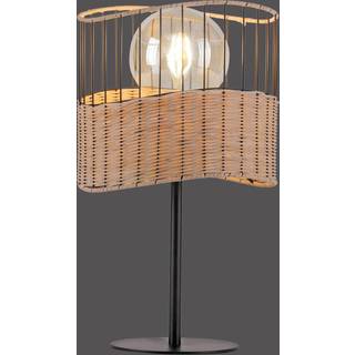 Reed bordlampe i træ og metal