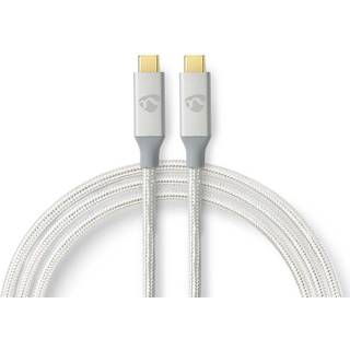 Nedis USB-C 3.2 Gen. 2x2 kabel - Sølv Guldplateret - 2 m