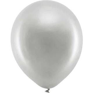 100 stk. Latex Balloner Sølv Metallic 9" – Perfekte til Helium & Festlig Dekoration