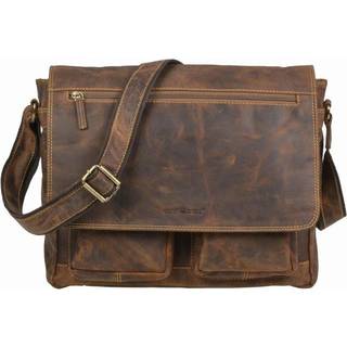Umhängetasche Leder 35x32cm Vintage 1781 | Greenburry.de