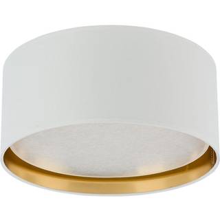 Bilbao loftslampe, hvid/guld, Ø 45 cm
