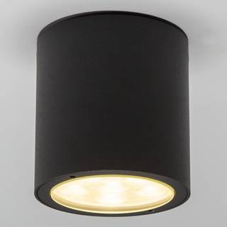 Lucande LED-loftlampe Meret, rund, antracit, metal