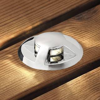 Konstsmide Udvidelsessæt m. 3 stk. Mini nedgrav.spot bølget, Aluminium/grå/zink, Plast, Moderne, Runde downlight