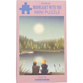 Moonlight with You-puslespil 42 brikker - Papir. 10 x 13 cm. - Multi - Vissevasse