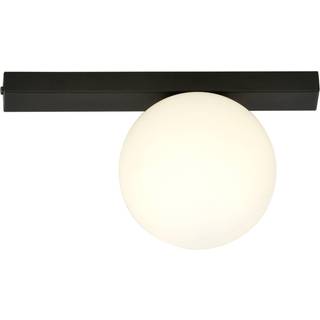 Loftlampe Fit, sort/opal, 1 lyskilde