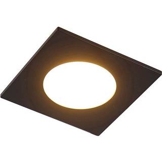 Sæt med 6 indbyggede spots sorte inkl. LED 3-trins dæmpbar IP65 - Simply