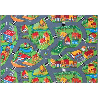 Gulvtæppe med vejbaner - Little Village