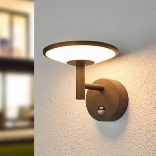 Lucande udendørs LED-væglampe Fenia, sensor, IP54, antracit