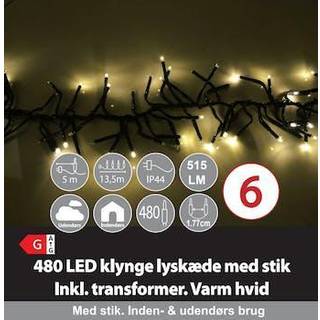 Q-line lyskæde med 200 LED - varm hvid