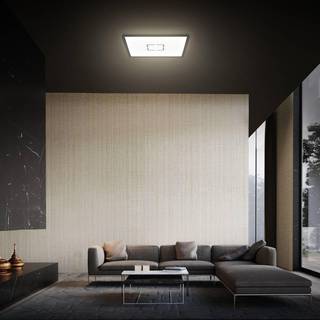 LED-loftlampe Free, 29 x 29 cm, sort