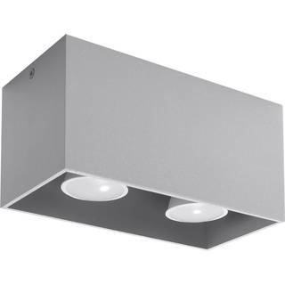 Loftslampe QUAD grå