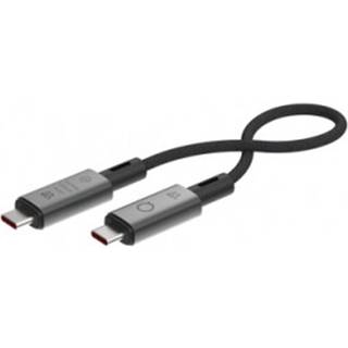 LINQ byELEMENTS Pro Kabel USB-C til USB-C - 240W PD & 8K/60Hz - 1 m - Grå / Sort