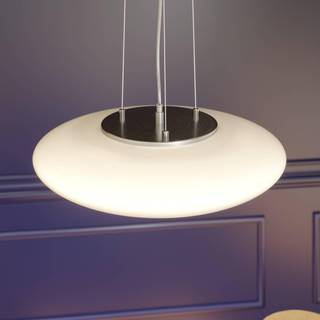Lindby LED-hængelampe Gunda, hvid, glas, Ø 47 cm