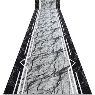 Gummibelægning 100 cm MARMOR, sten grå 100x1300 cm