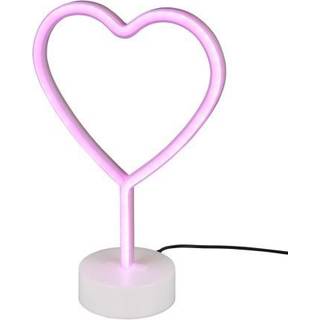 Bordlampe Hjerte Pink H.30,5 cm