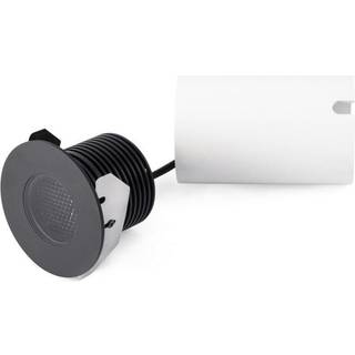 LED indbygningsspot Grund, sort, Ø 8 cm, aluminium/rustfrit stål