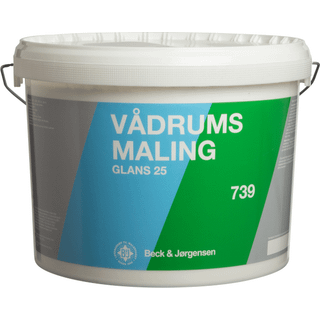 B&J 739 Vådrumsmaling, Glans 25 - 9,0 L