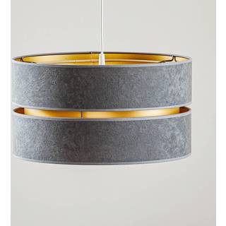 Hængelampe Duo, grå/guld, Ø40cm 1 lyskilde